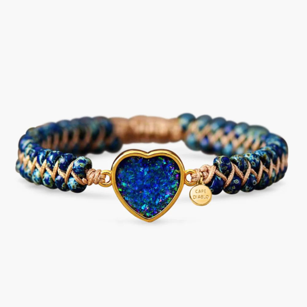 Everlasting Friendship Opal Heart Bracelet
