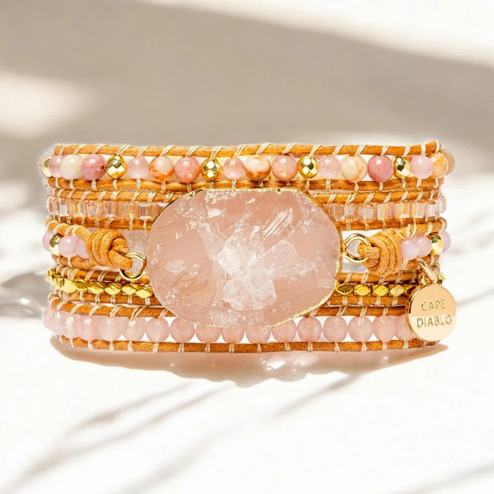 Golden Rose Quartz Bracelet