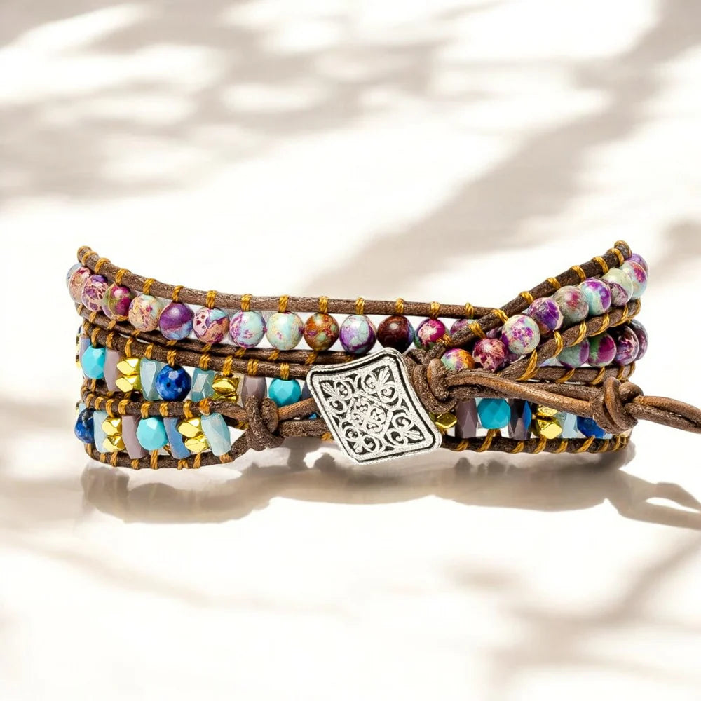 Intense Emperor Jasper Wrap Bracelet
